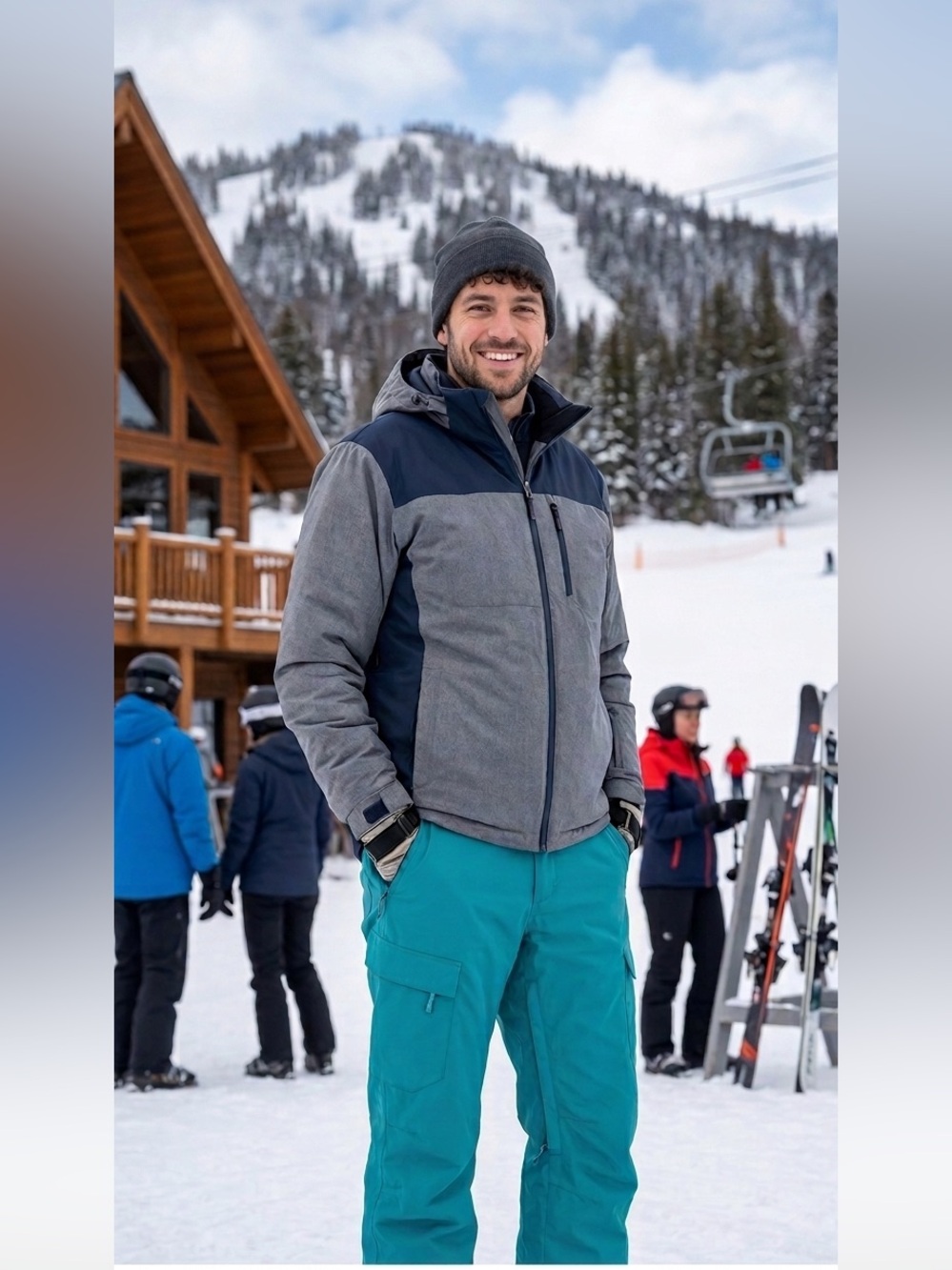 Liquid Snow Pants Men M Teal Waterproof Insulated Ski Snowboard Winter Gear - Picture 14 of 14
